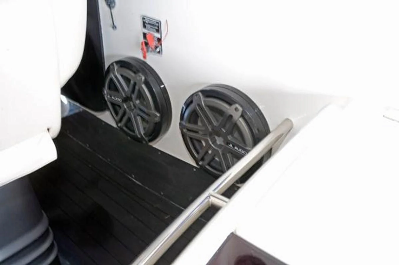 a car with a wheel aboard H2 Yacht for Sale