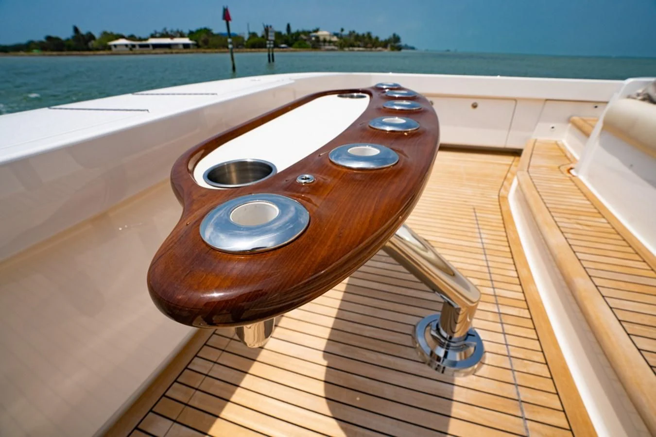 a wood contraption on a boat aboard MAKE IT HAPPEN Yacht for Sale