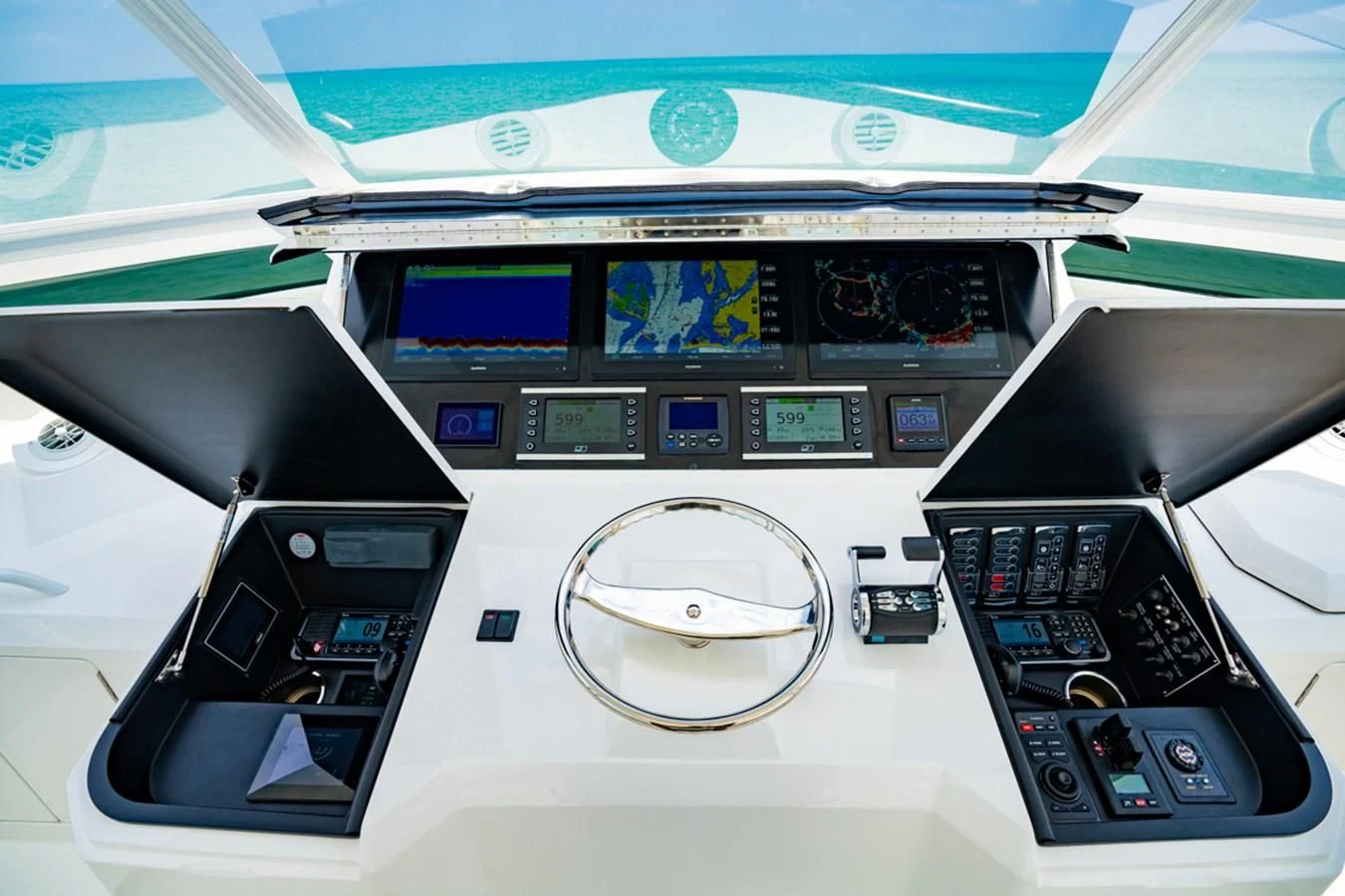 a cockpit of a plane aboard MAKE IT HAPPEN Yacht for Sale