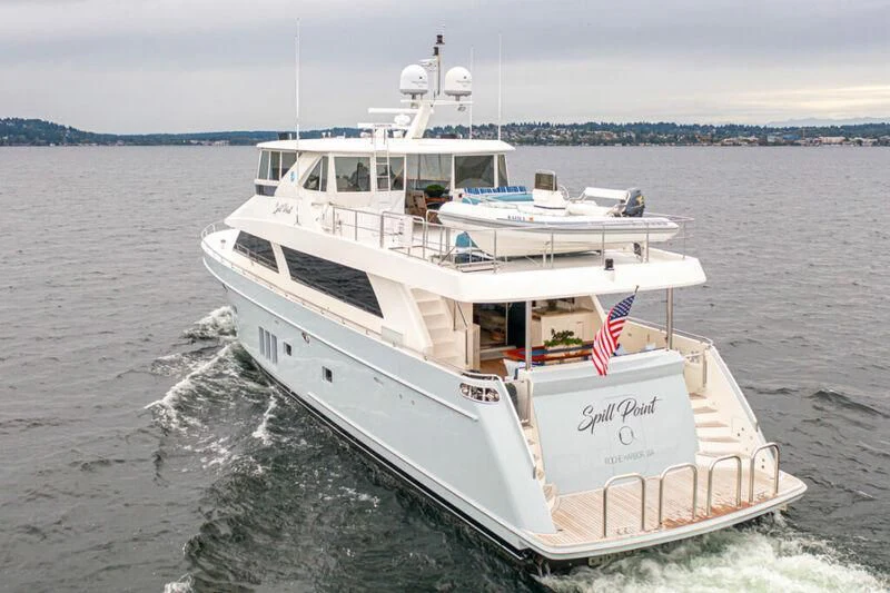 a boat on the water aboard SPILL POINT Yacht for Sale