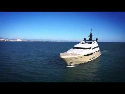 a white yacht in the water aboard NAVIS ONE Yacht for Charter