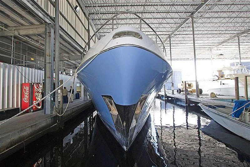 a large metal object in a warehouse aboard BELLE ISLE SEA Yacht for Sale