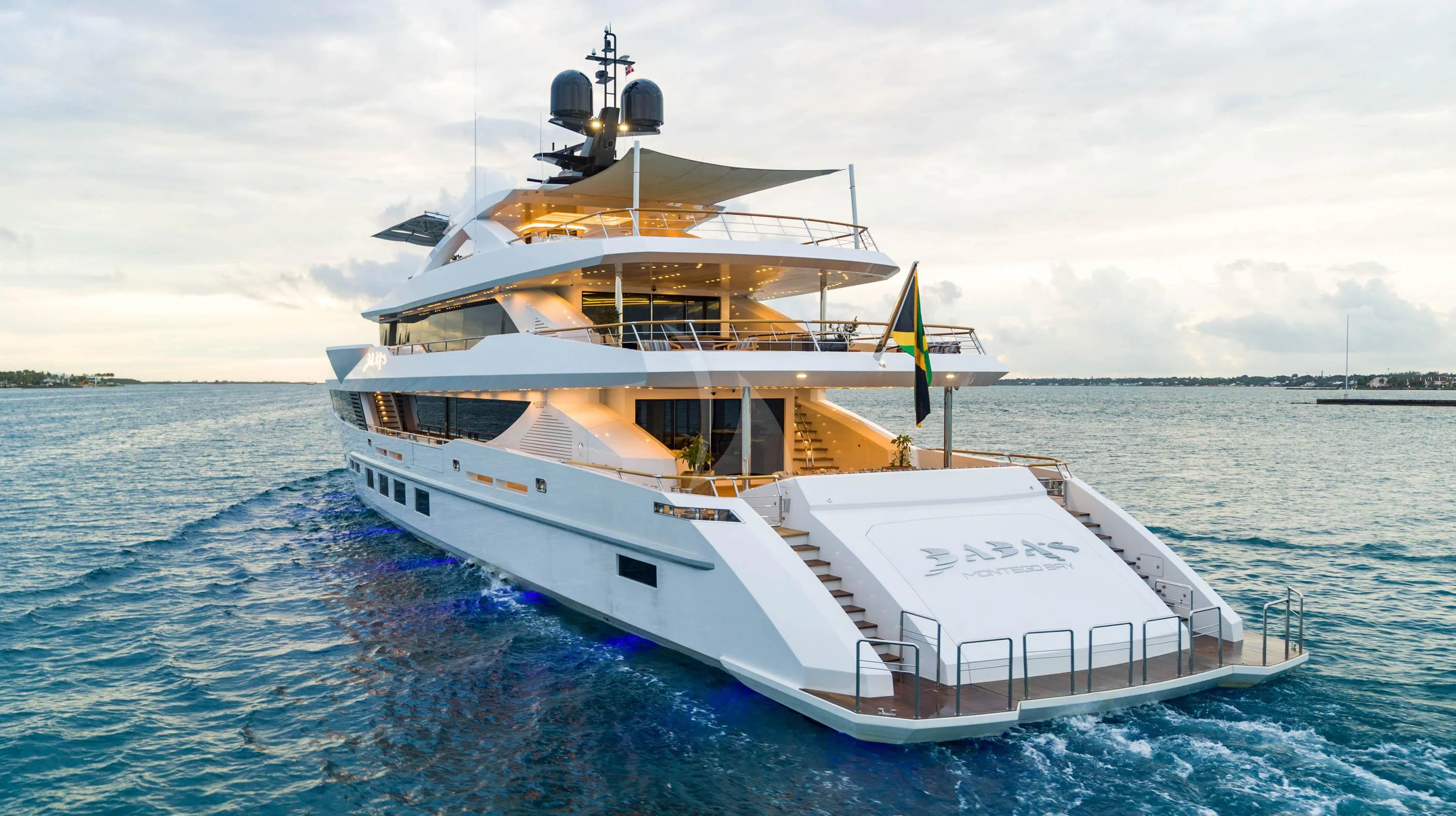 a boat on the water aboard BABA'S Yacht for Sale