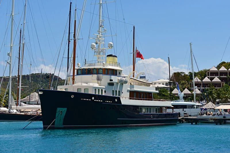 a boat in the water aboard BYSTANDER Yacht for Sale