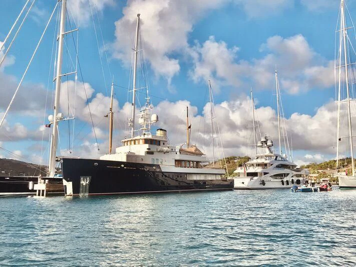 a boat in the water aboard BYSTANDER Yacht for Sale