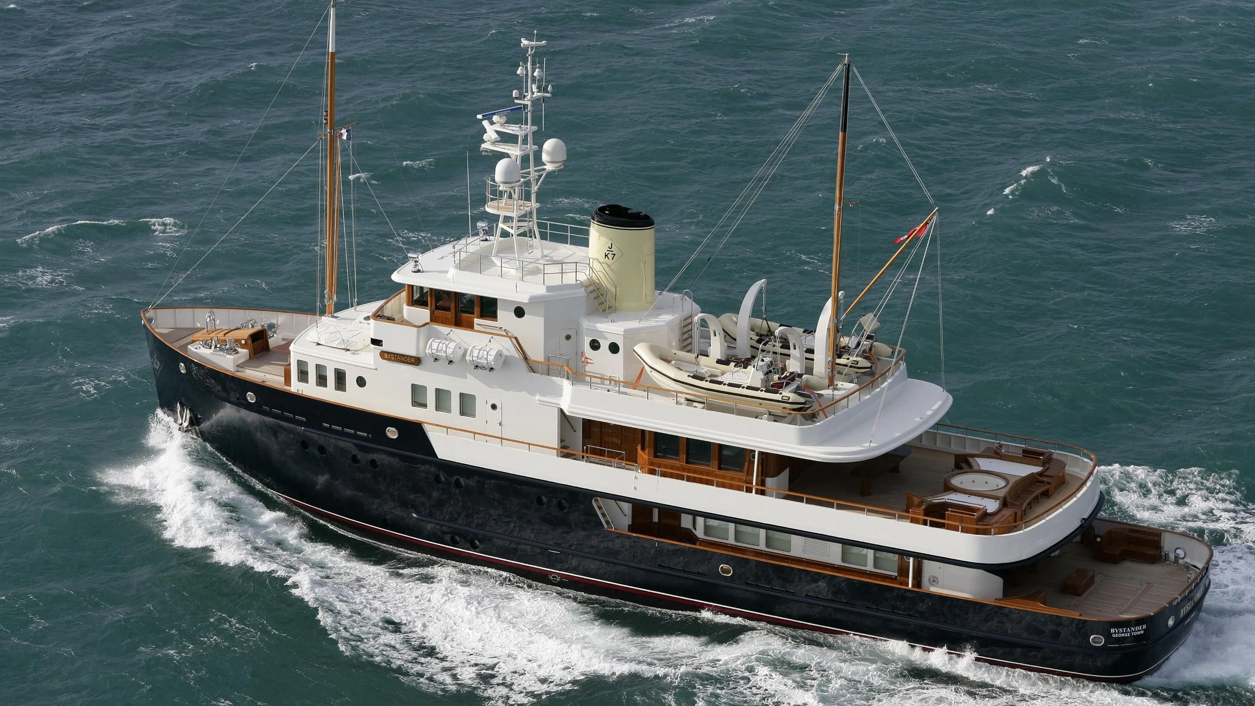 a boat on the water aboard BYSTANDER Yacht for Sale