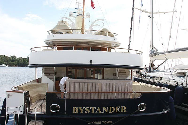 a boat on the water aboard BYSTANDER Yacht for Sale