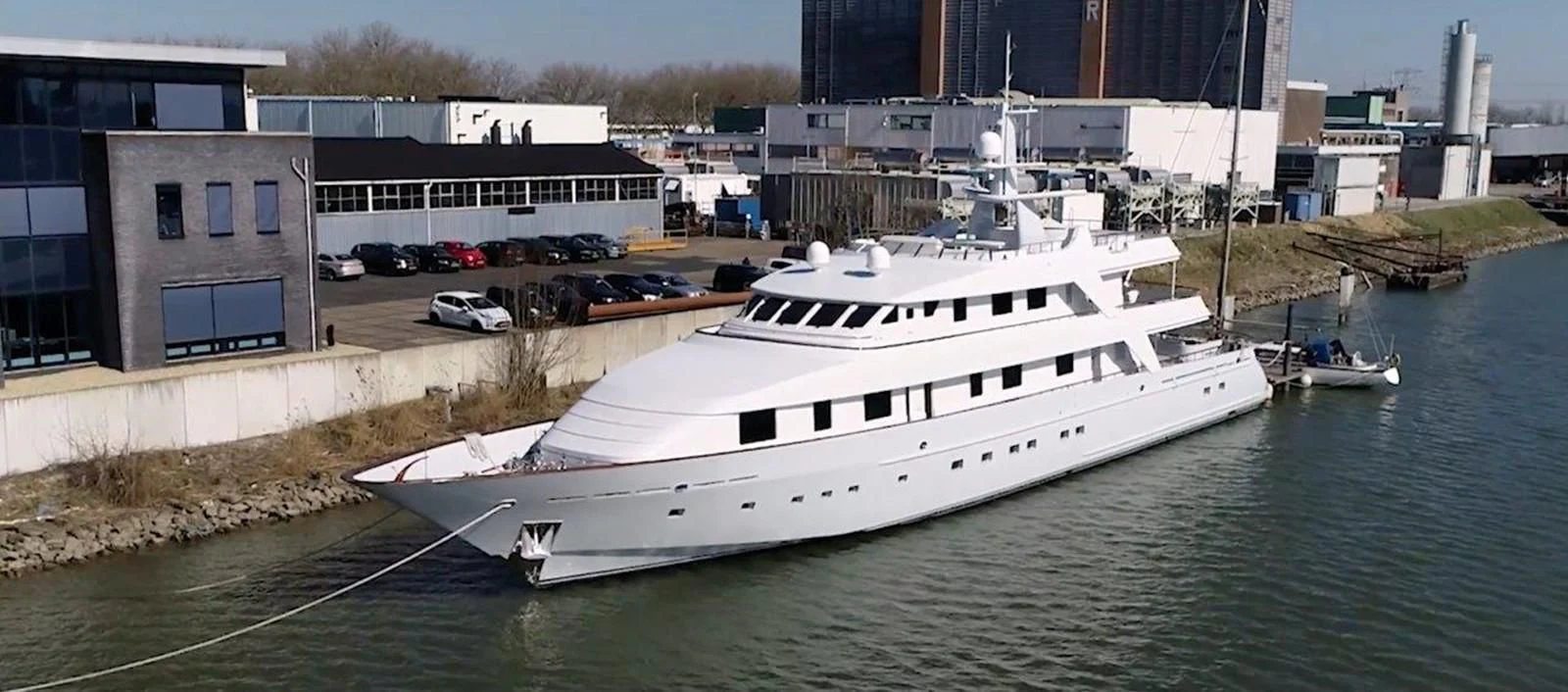 a large white ship aboard ANNA J Yacht for Sale