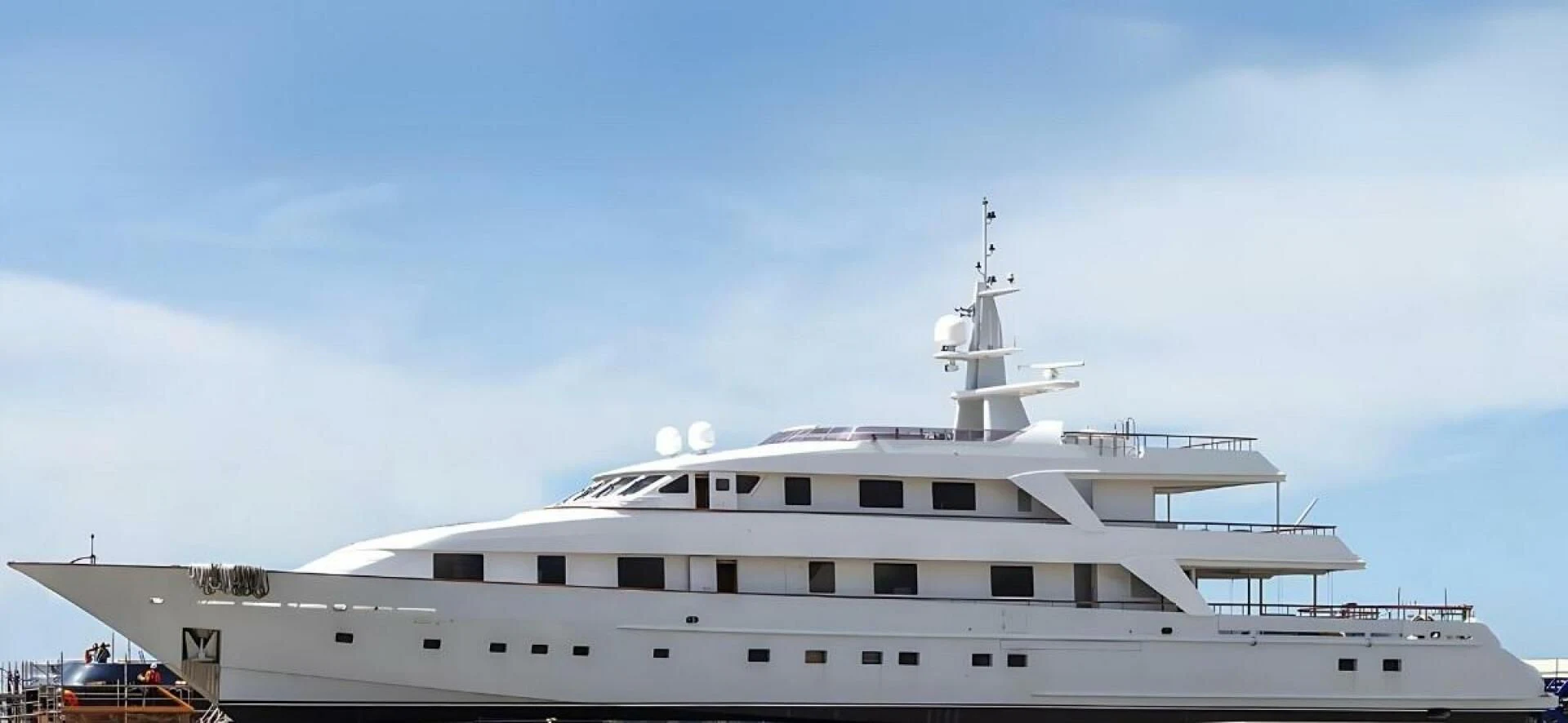 a large white yacht aboard ANNA J Yacht for Sale