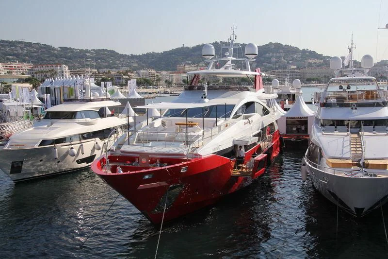 boats are parked in the water aboard HAPPY D Yacht for Sale