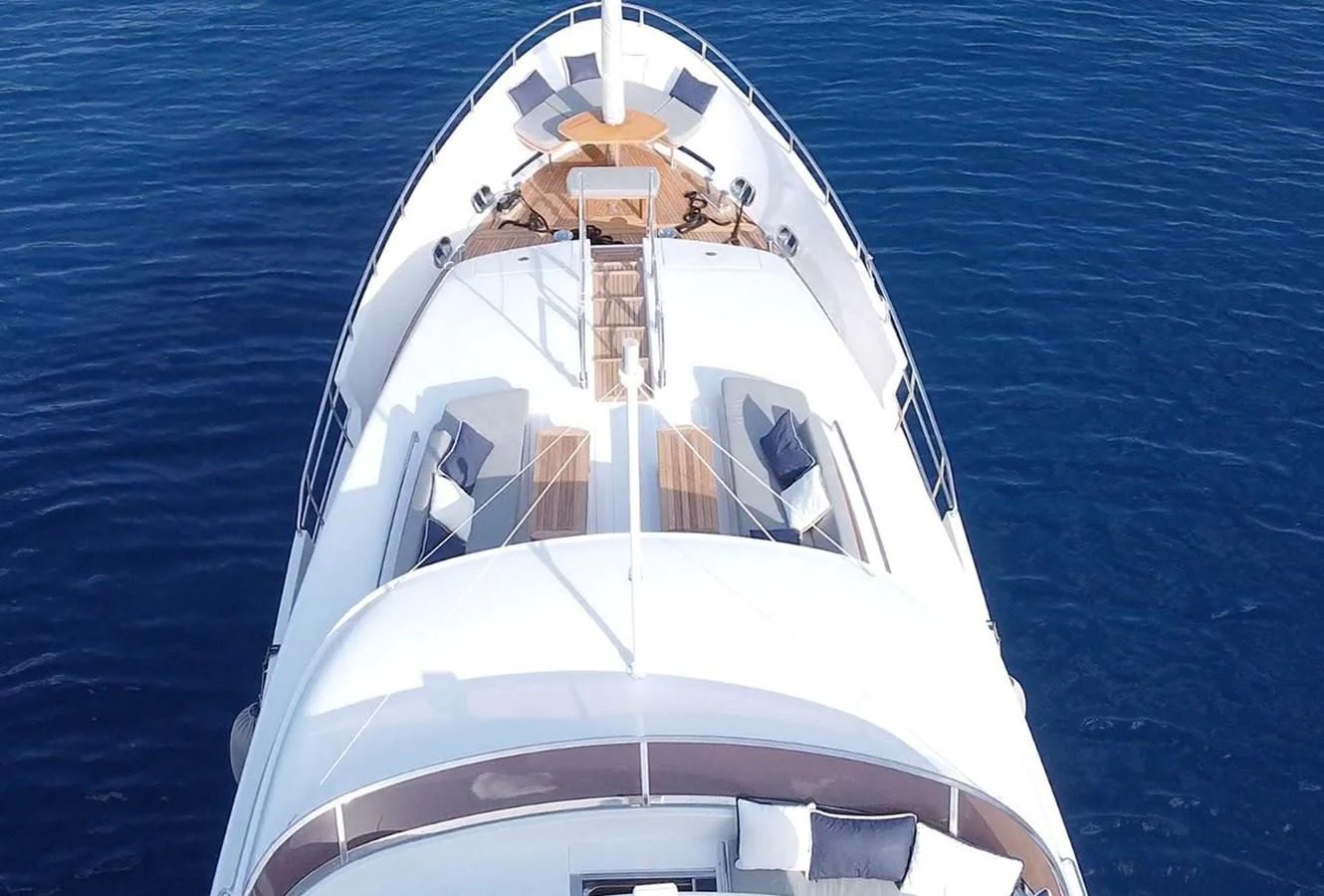 a space ship in the water aboard SEA BEAR Yacht for Sale