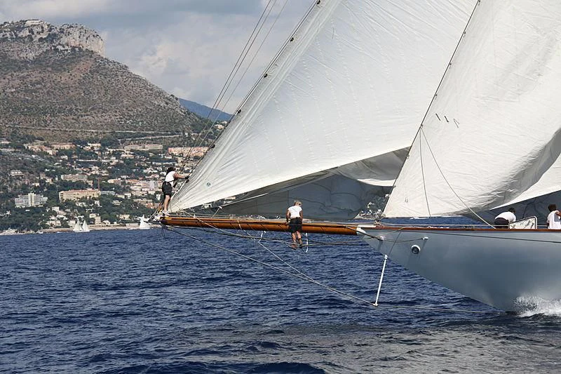 a couple of people on a sailboat aboard ELEONORA E Yacht for Sale