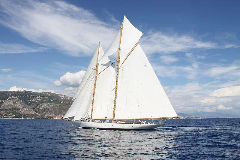 a sailboat on the water aboard ELEONORA E Yacht for Sale