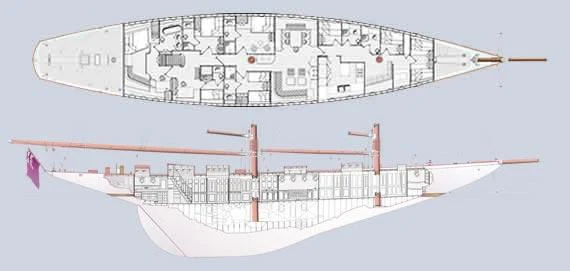 diagram aboard ELEONORA E Yacht for Sale