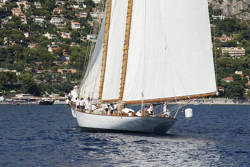 a sailboat on the water aboard ELEONORA E Yacht for Sale