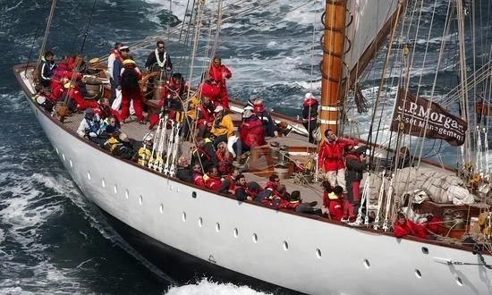 a group of people on a boat aboard ELEONORA E Yacht for Sale