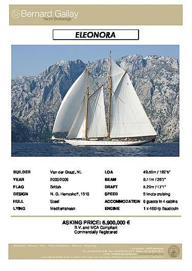 a screenshot of a boat aboard ELEONORA E Yacht for Sale