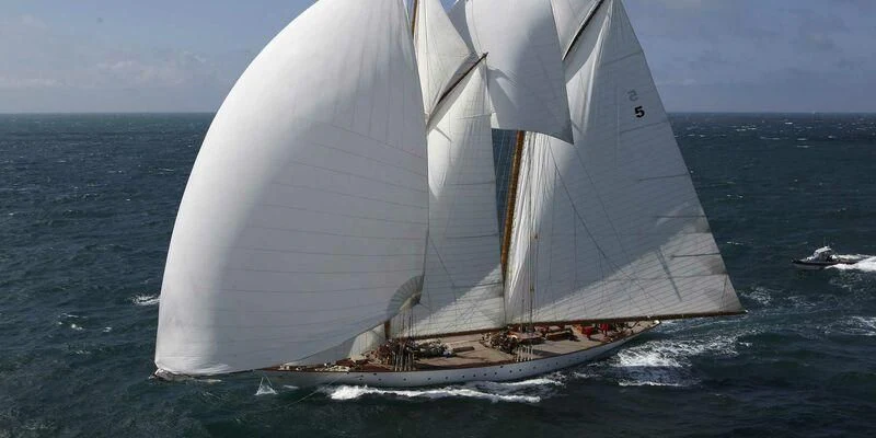 a sailboat on the water aboard ELEONORA E Yacht for Sale