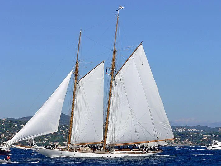 a sailboat on the water aboard ELEONORA E Yacht for Sale