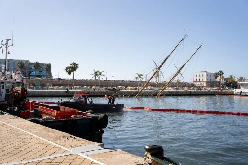 a crane lifting a boat aboard ELEONORA E Yacht for Sale