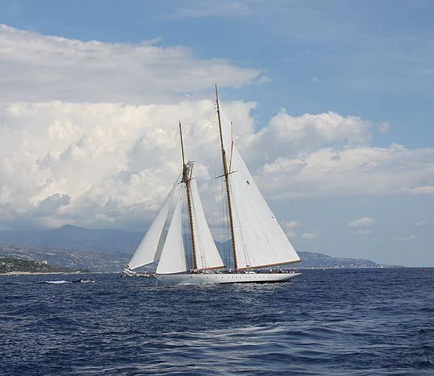 a sailboat in the water aboard ELEONORA E Yacht for Sale