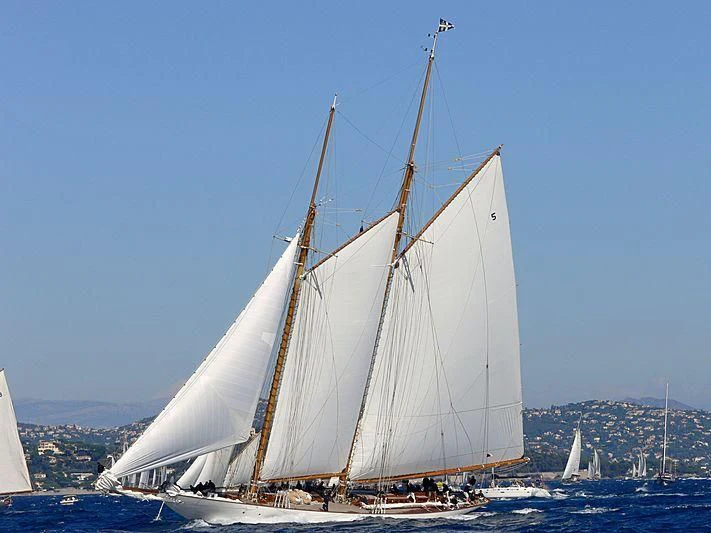a sailboat on the water aboard ELEONORA E Yacht for Sale