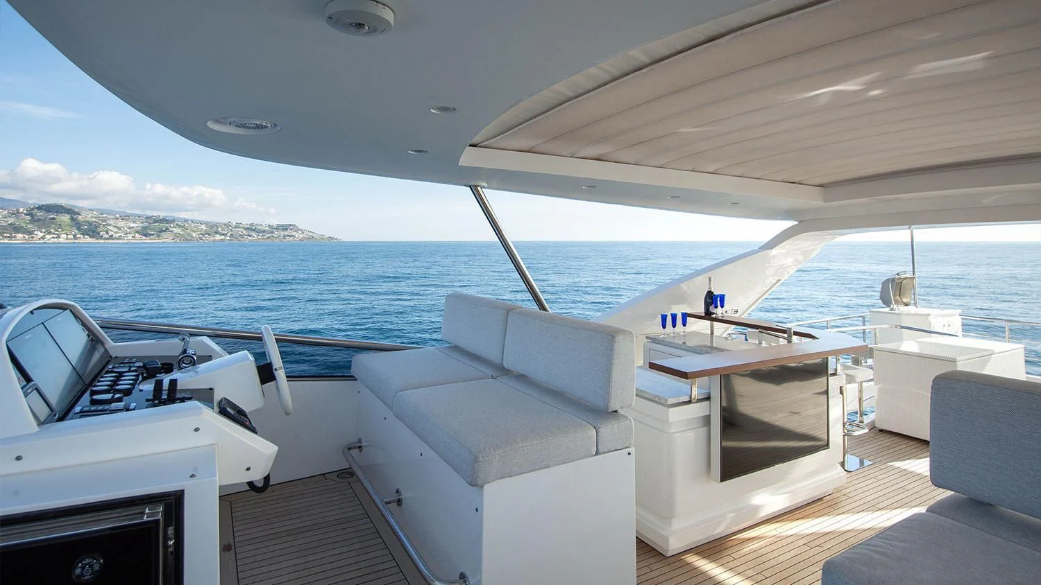 a boat on the water aboard SOLSTICE Yacht for Sale