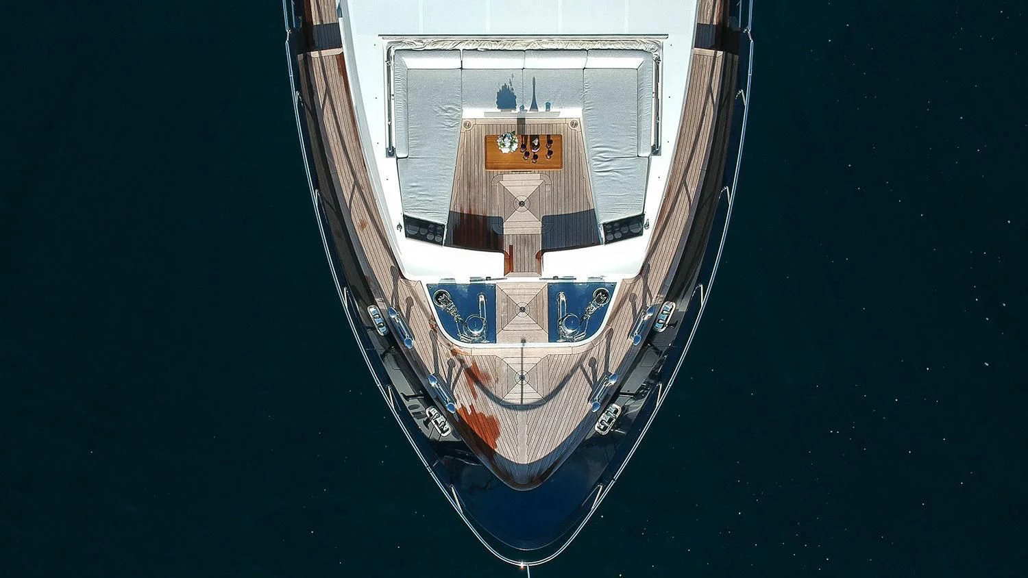 a ship in the water aboard SOLSTICE Yacht for Sale