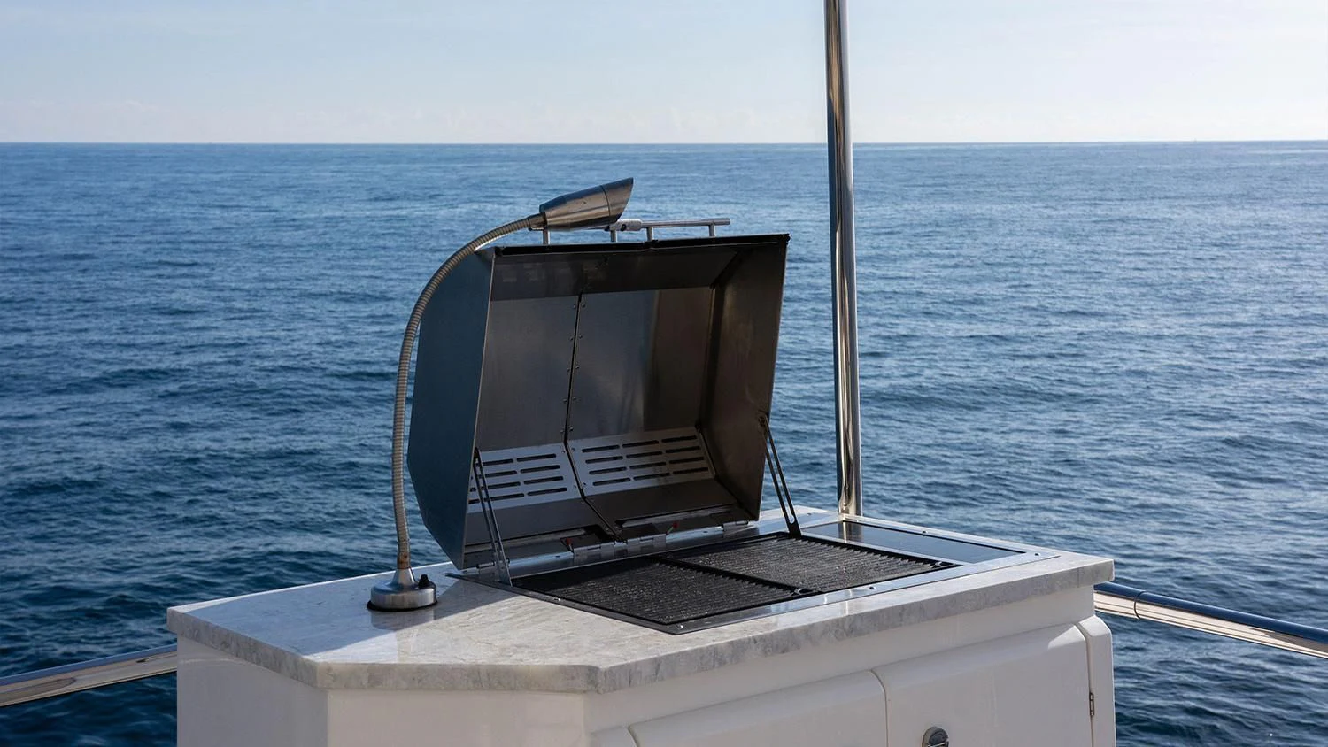 a boat on the water aboard SOLSTICE Yacht for Sale