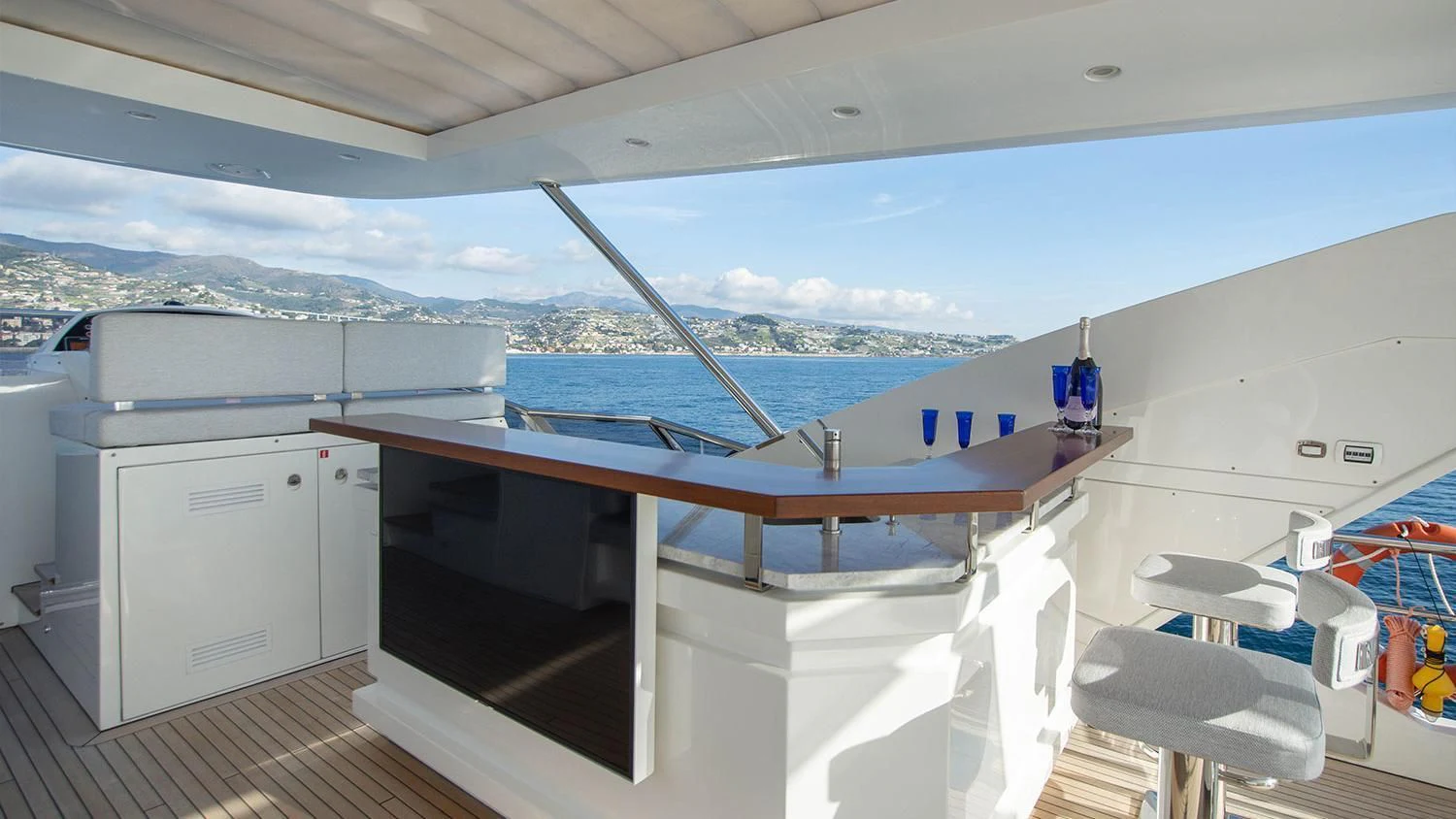 a boat on the water aboard SOLSTICE Yacht for Sale