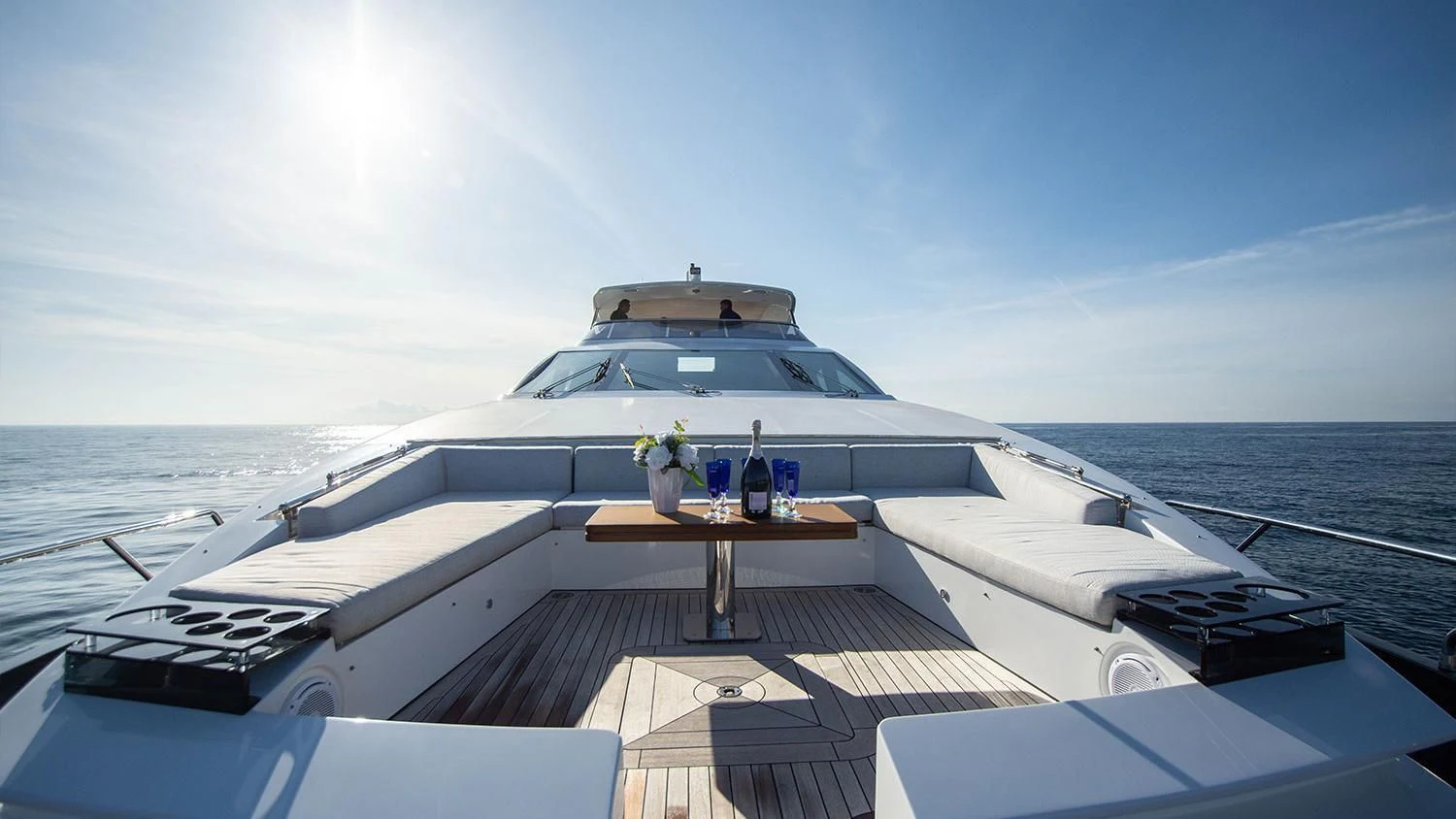 a boat on the water aboard SOLSTICE Yacht for Sale