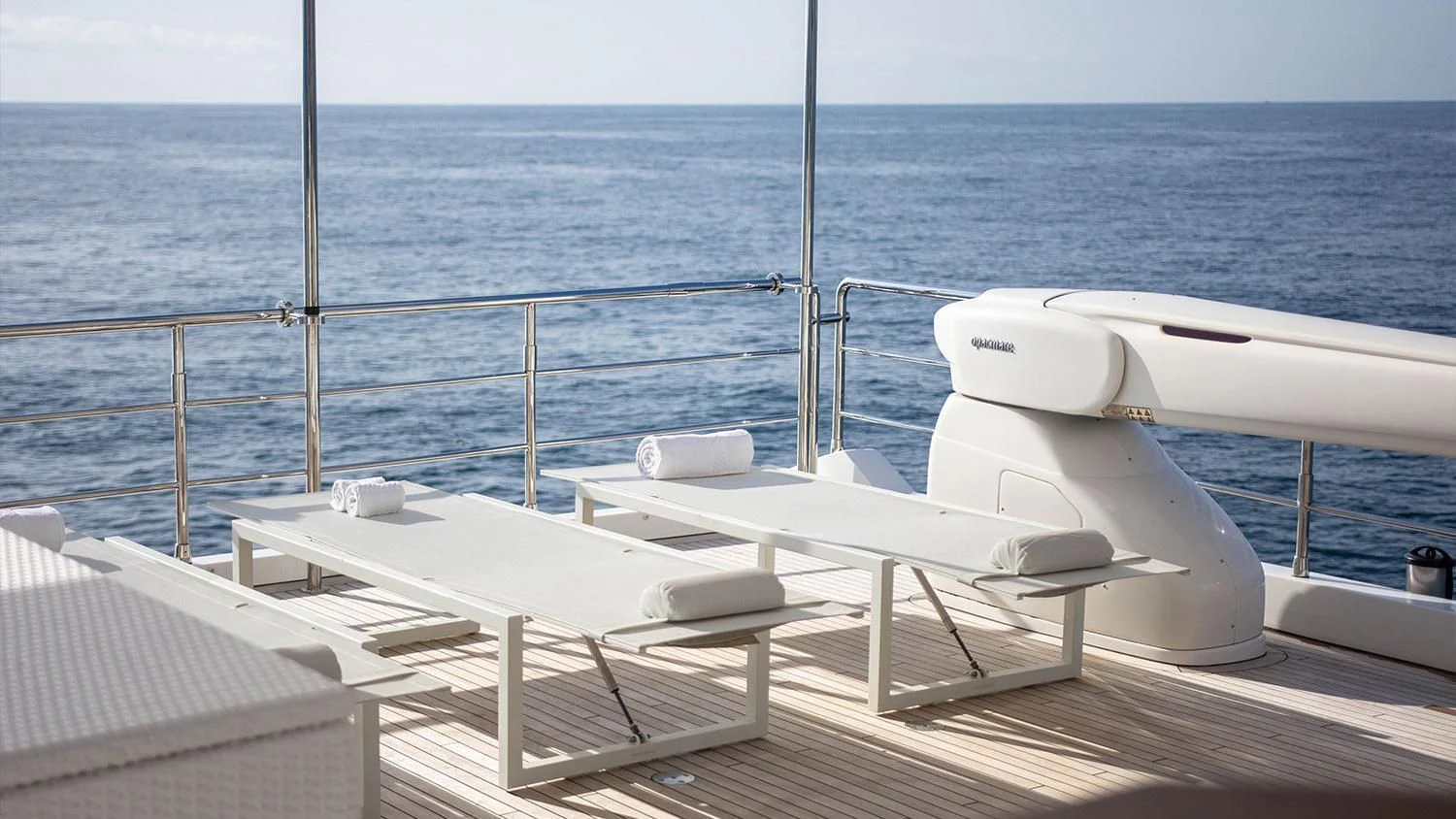 a boat on the water aboard SOLSTICE Yacht for Sale
