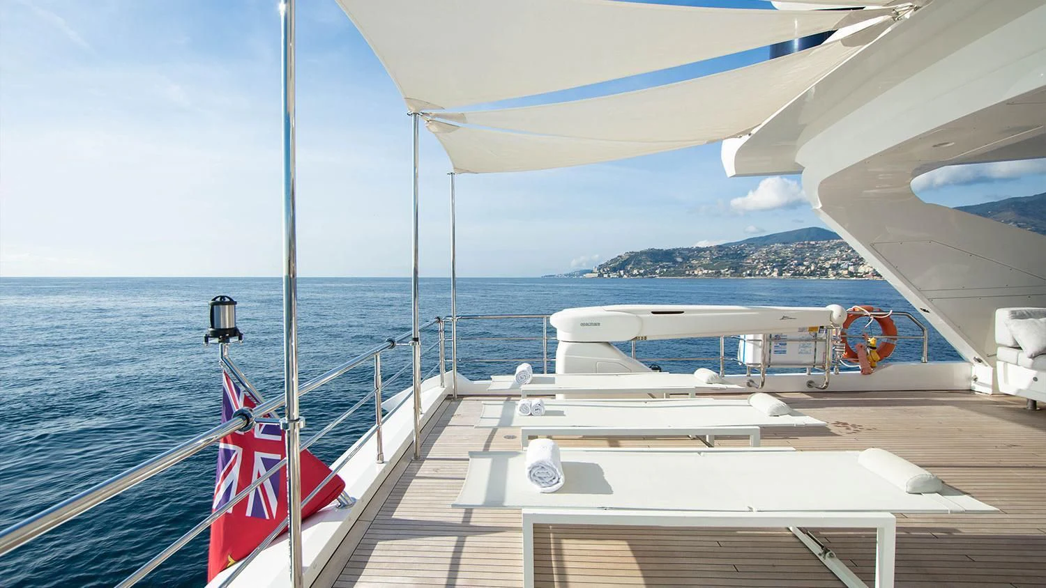 a boat on the water aboard SOLSTICE Yacht for Sale
