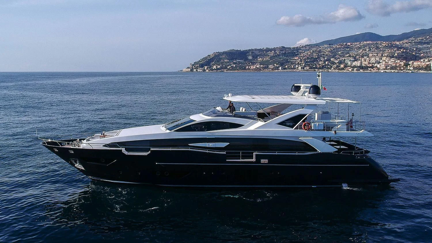 a boat on the water aboard SOLSTICE Yacht for Sale