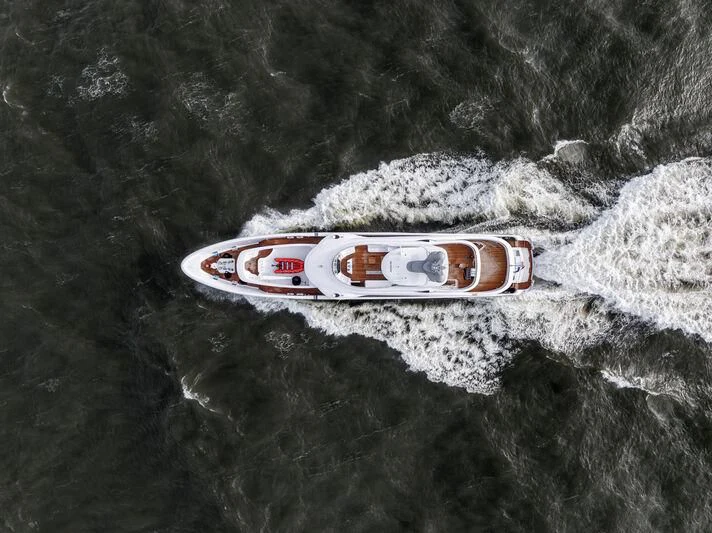 a pair of sunglasses on a rock aboard CINDERELLA NOEL IV Yacht for Sale