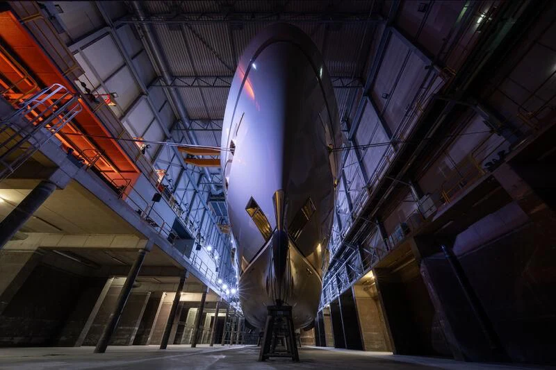 a rocket in a building aboard CINDERELLA NOEL IV Yacht for Sale