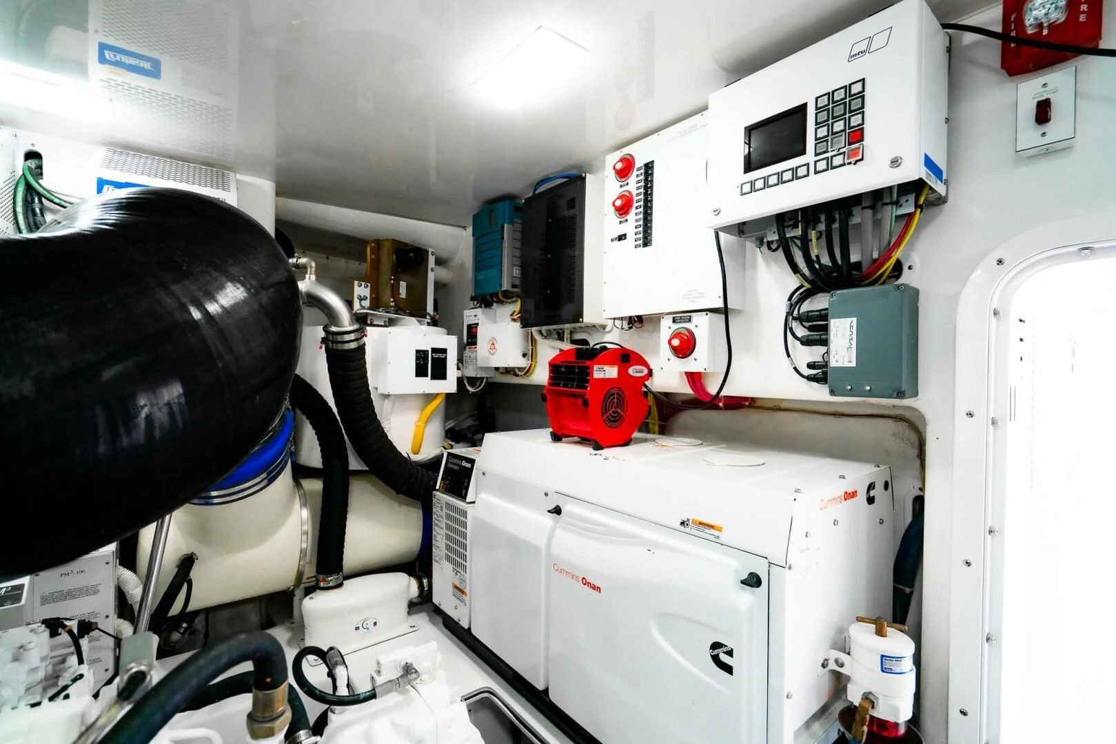 a close-up of a machine aboard FRIGATE Yacht for Sale