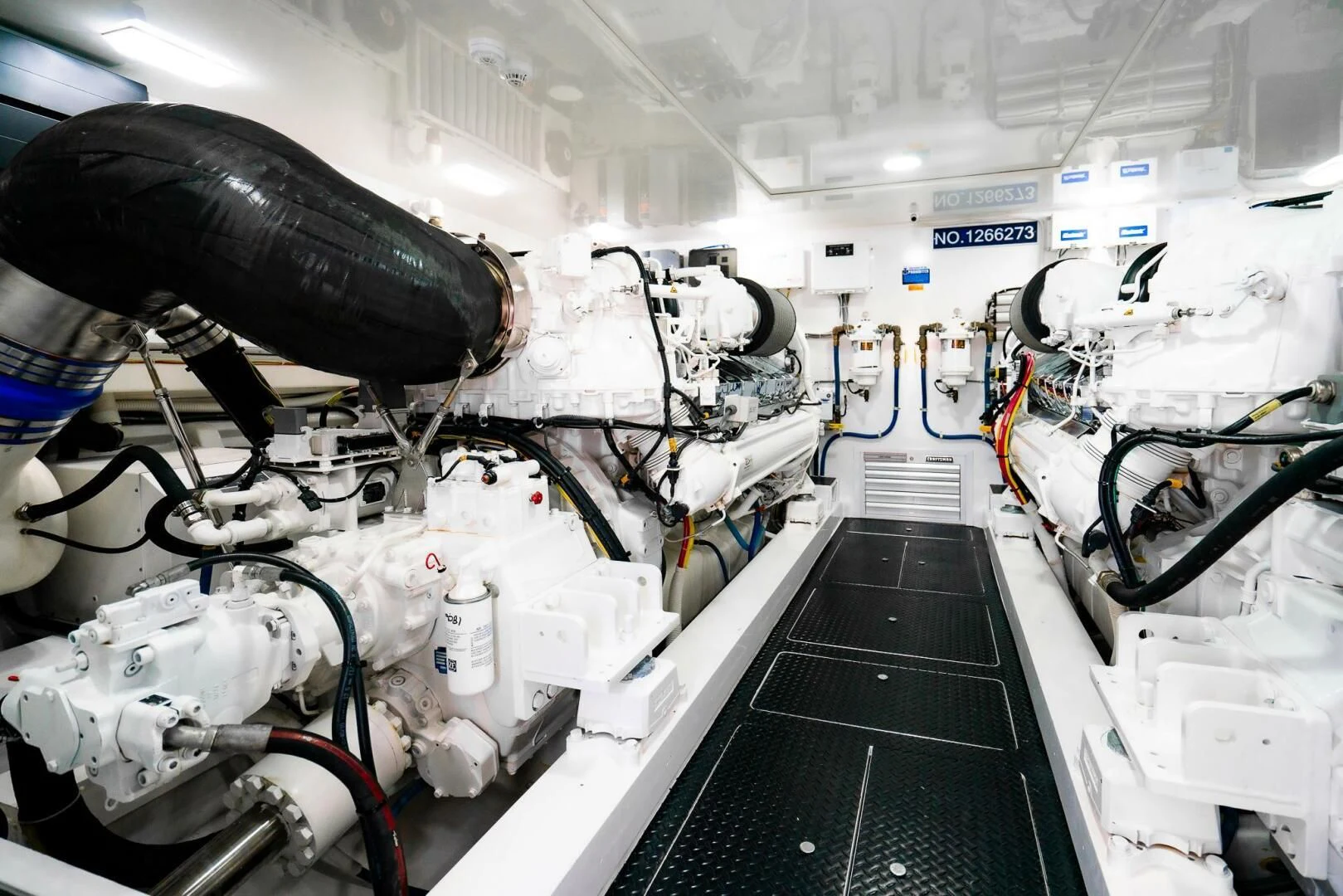 a room with machinery aboard FRIGATE Yacht for Sale