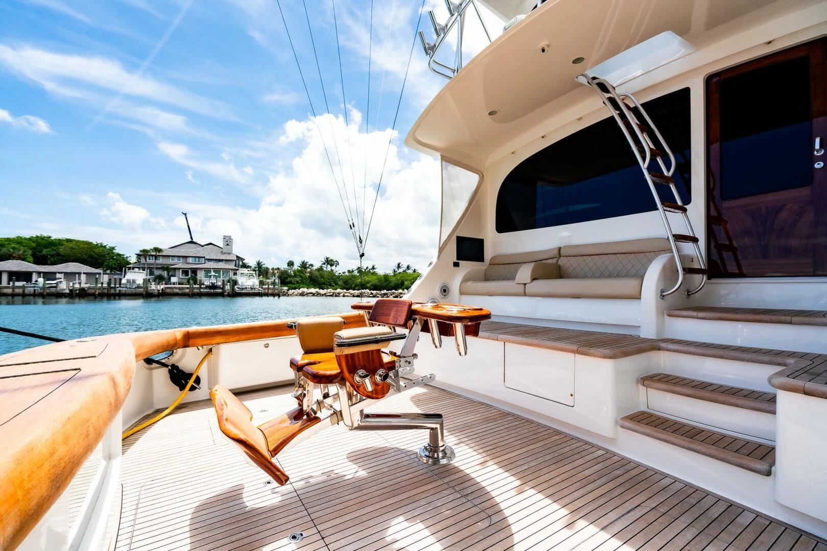 a boat on the water aboard FRIGATE Yacht for Sale