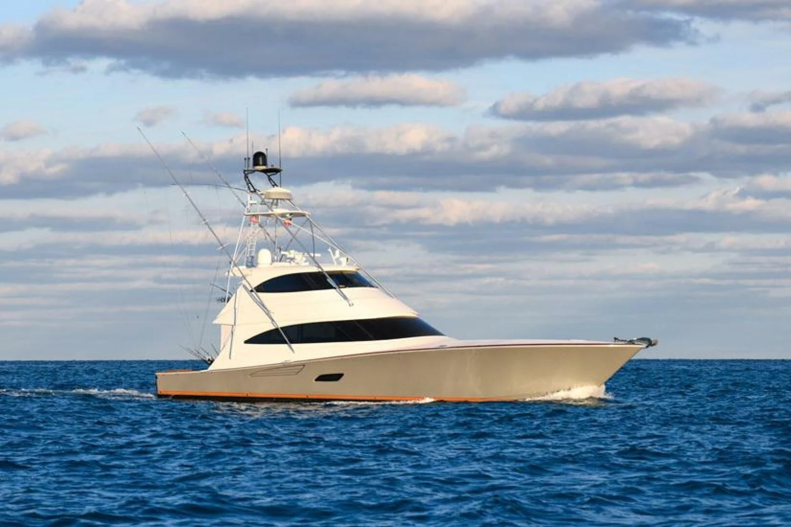 a white yacht in the water aboard FRIGATE Yacht for Sale