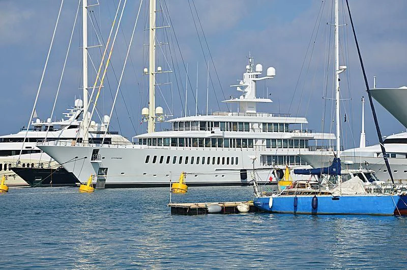 a group of boats in the water aboard MUSASHI Yacht for Sale