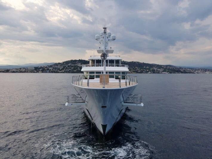 a boat in the water aboard MUSASHI Yacht for Sale