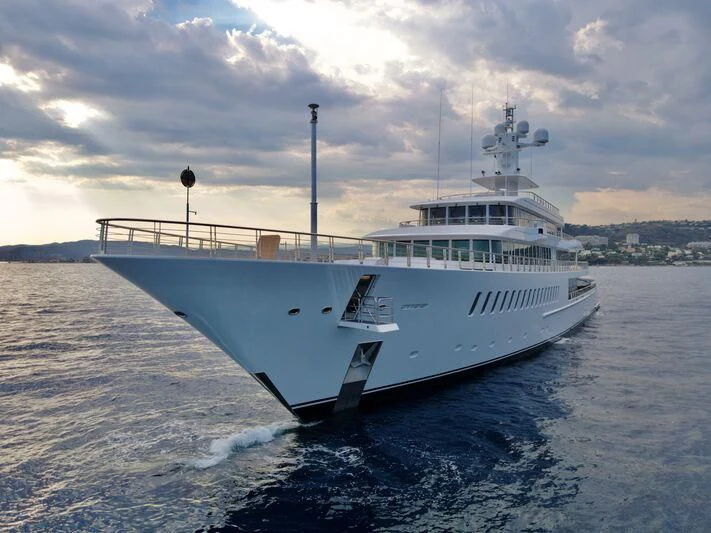 a boat on the water aboard MUSASHI Yacht for Sale