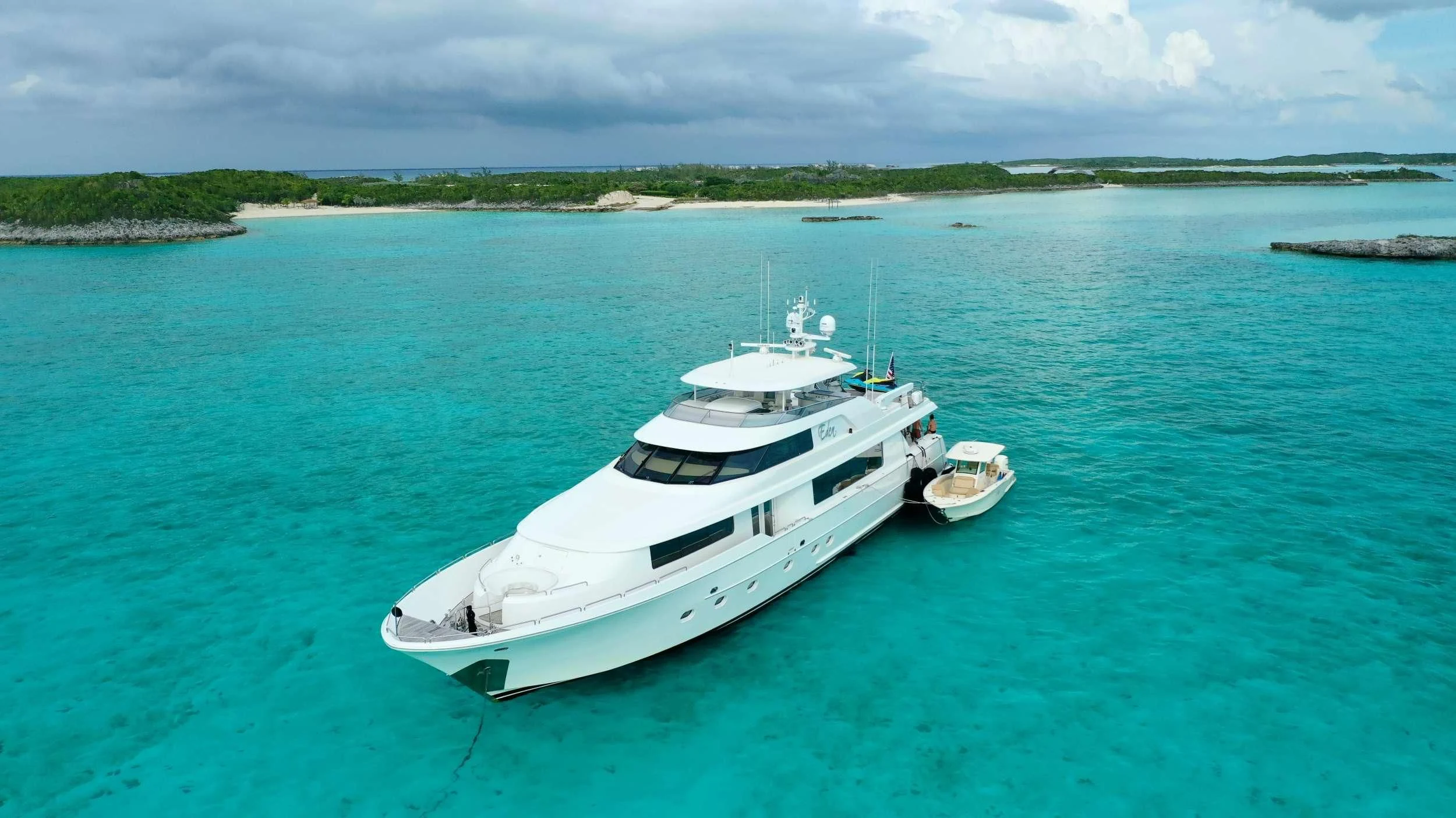 a boat in the water aboard EDEN Yacht for Sale