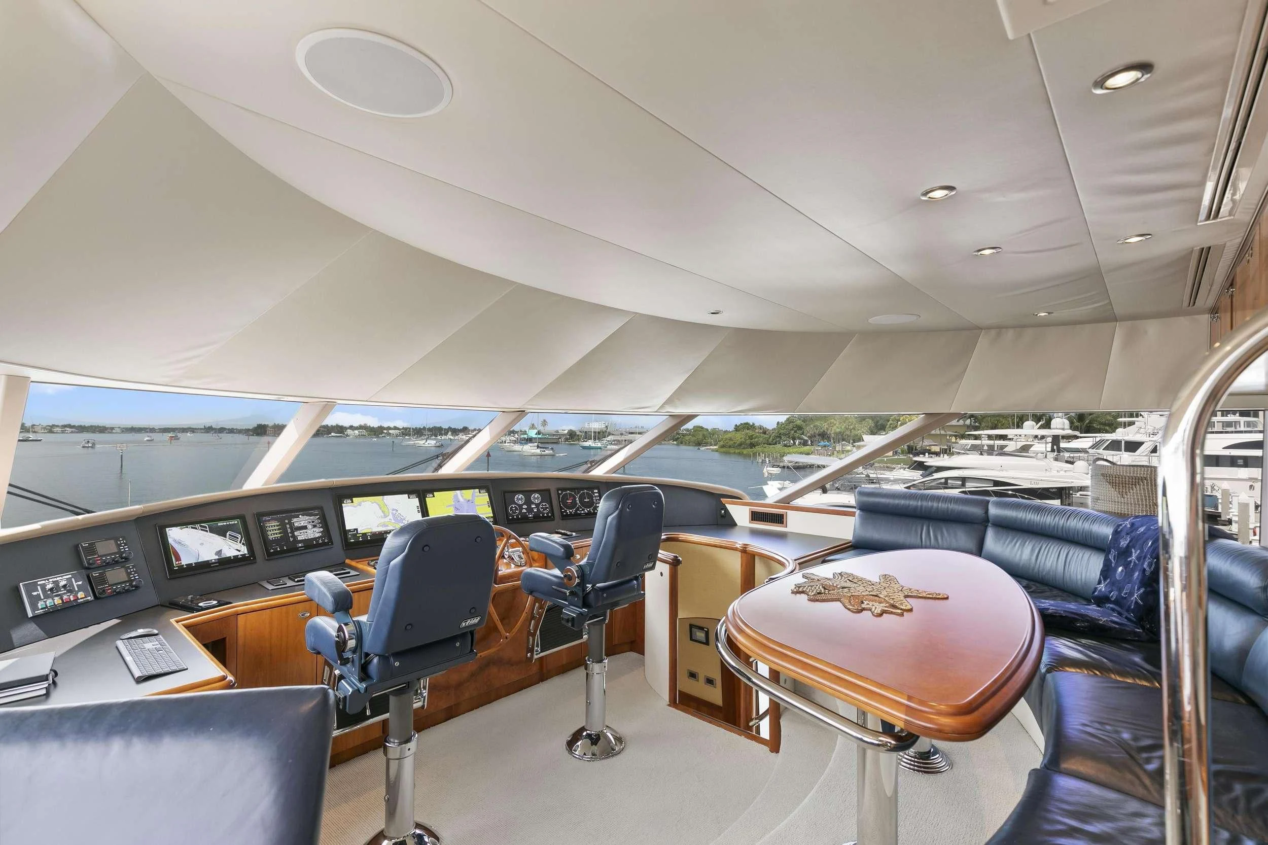 inside of a bus aboard EDEN Yacht for Sale