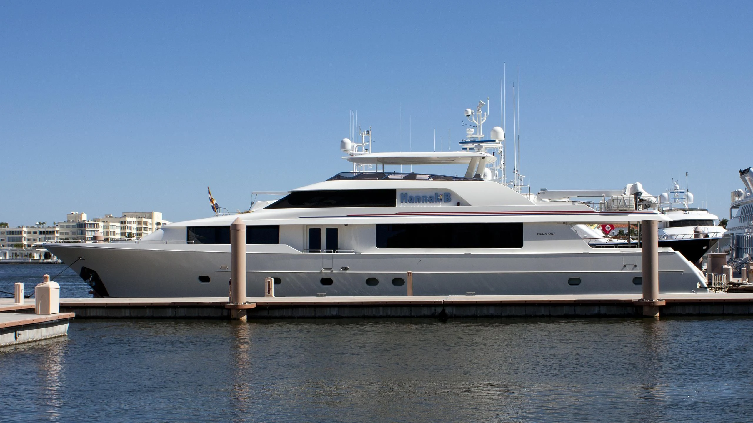 a large white yacht aboard EDEN Yacht for Sale