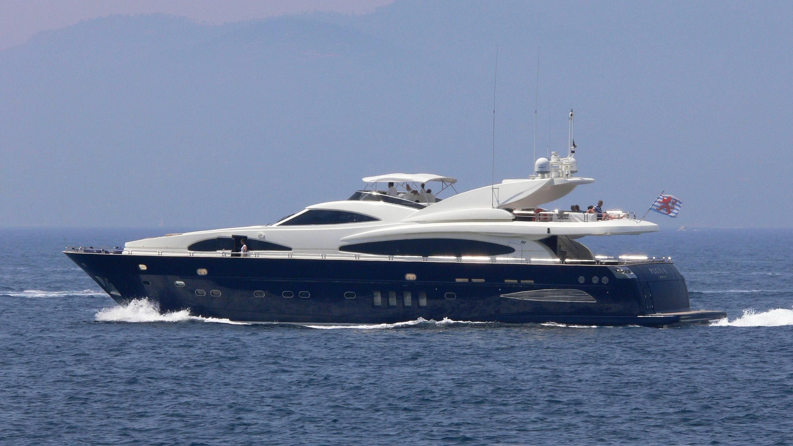 a boat on the water aboard LULU Yacht for Sale
