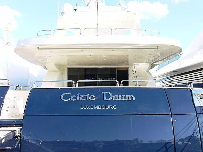 a large white boat aboard LULU Yacht for Sale