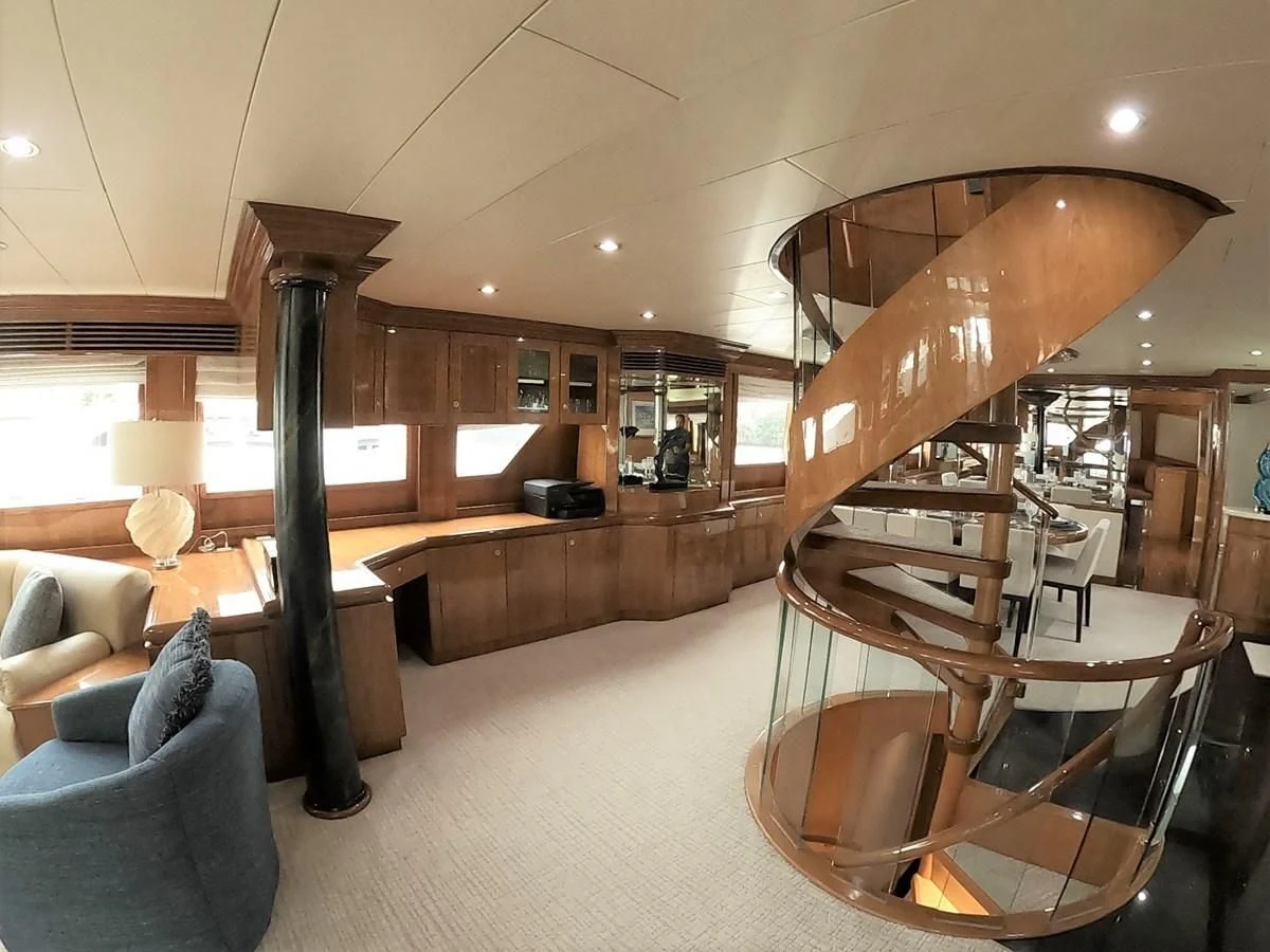 a room with a slide aboard SEAS THE DAY Yacht for Sale