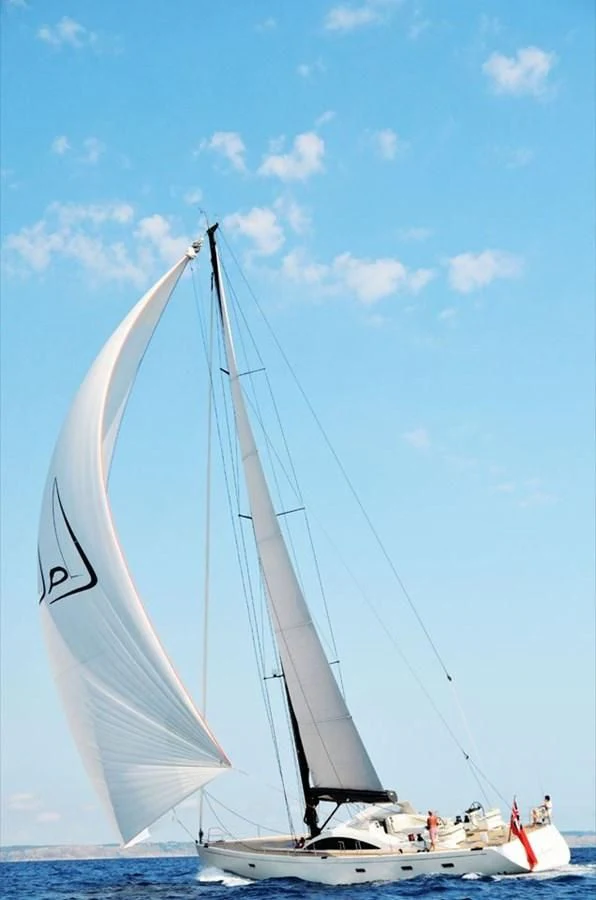 a sailboat on the water aboard LA LUNA Yacht for Sale